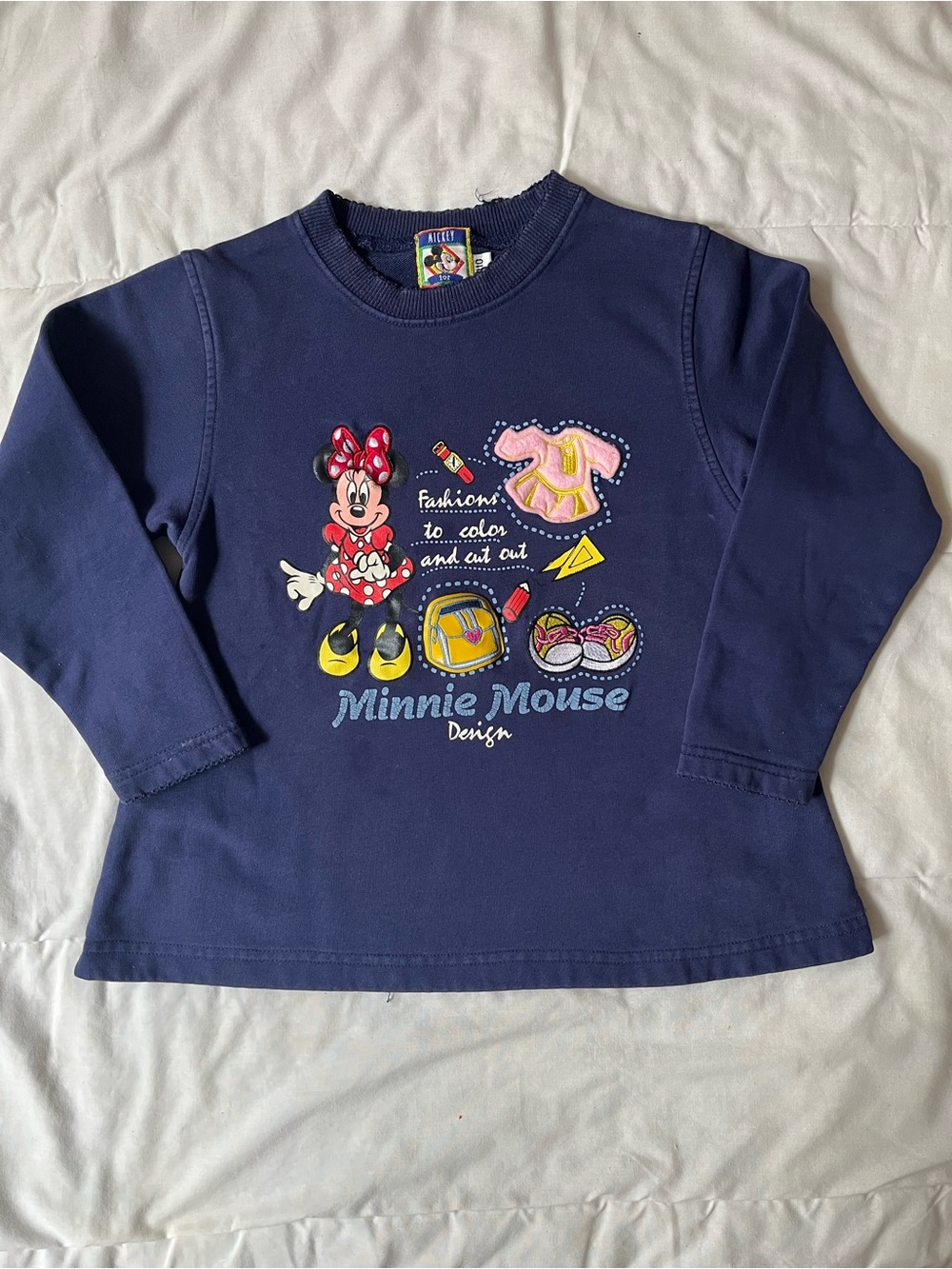 Minnie Mouse Disney Navy Long-Sleeve Kids Tee